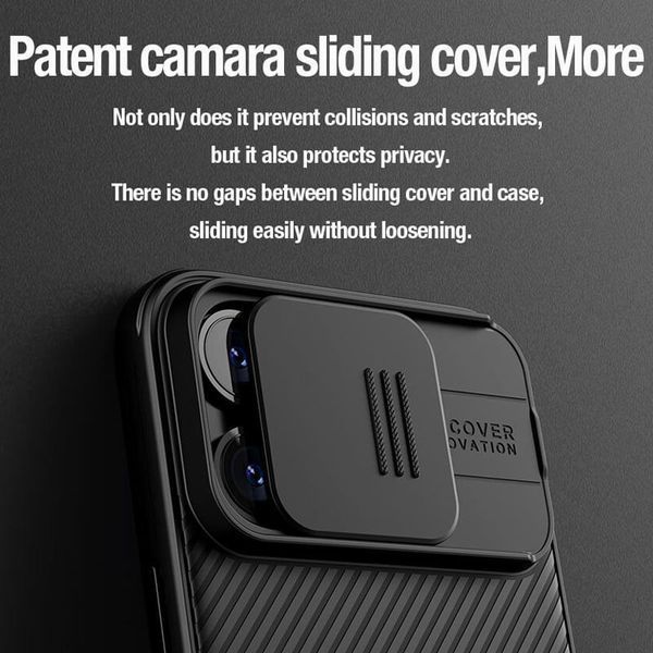 Карбонова накладка Nillkin CamShield Pro для Apple iPhone 15 Pro (6.1") Black 361157 фото