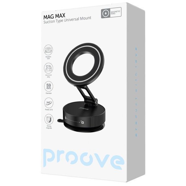 Автомобільний тримач Proove Mag Max Sutction Type Universal Mount (CHMM00000001) black 395977 фото