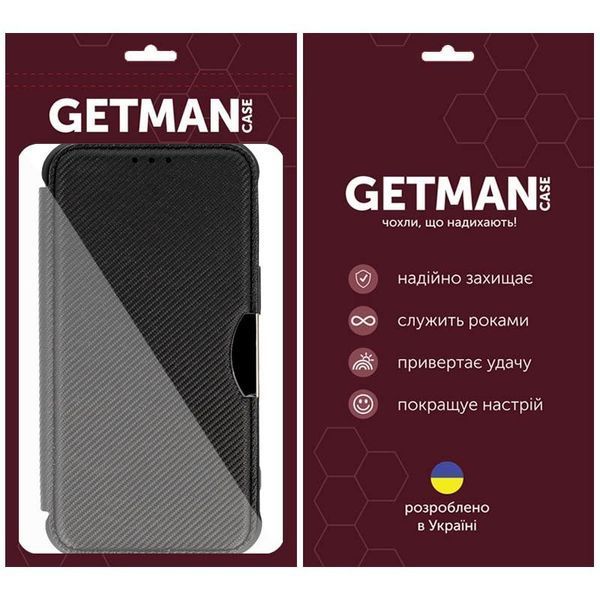 Шкіряний чохол книжка GETMAN Razor (PU) для Samsung Galaxy A15 4G/5G / M15 5G Carbon 322735 фото