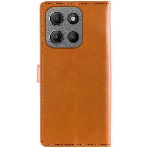 Шкіряний чохол-книжка GETMAN Gallant (PU) для Motorola Moto G15 4G Коричневий 378119 фото