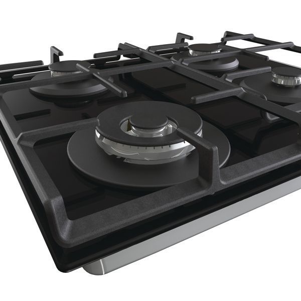 Варильна поверхня Gorenje газова на склі, 60см, чавун, чорний (GTW641EB) 370470 фото