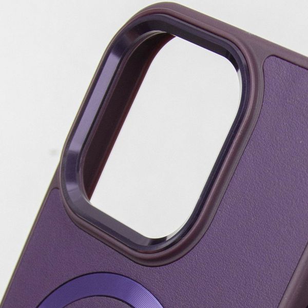 Шкіряний чохол SnapCase with MagSafe для Apple iPhone 14 Pro (6.1") Dark Purple 328994 фото