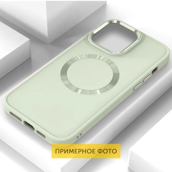 TPU чохол Bonbon Metal Style with MagSafe для Apple iPhone 16 Pro (6.3") Білий / White 322910 фото