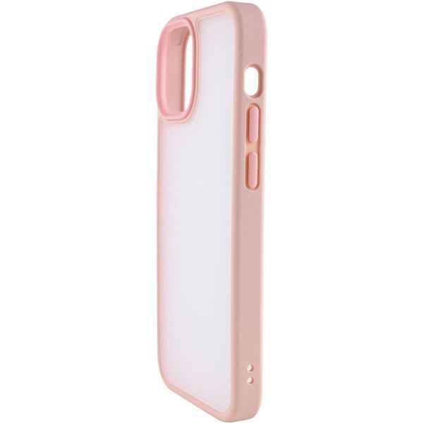 TPU+PC чохол Metal Buttons для Apple iPhone 13 (6.1") Рожевий 244468 фото