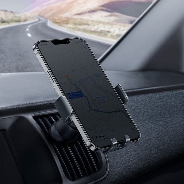Автомобільний тримач Baseus Metal AgeⅡ Gravity Car Mount（Air Outlet Version）Black SUJS000001 268177 фото