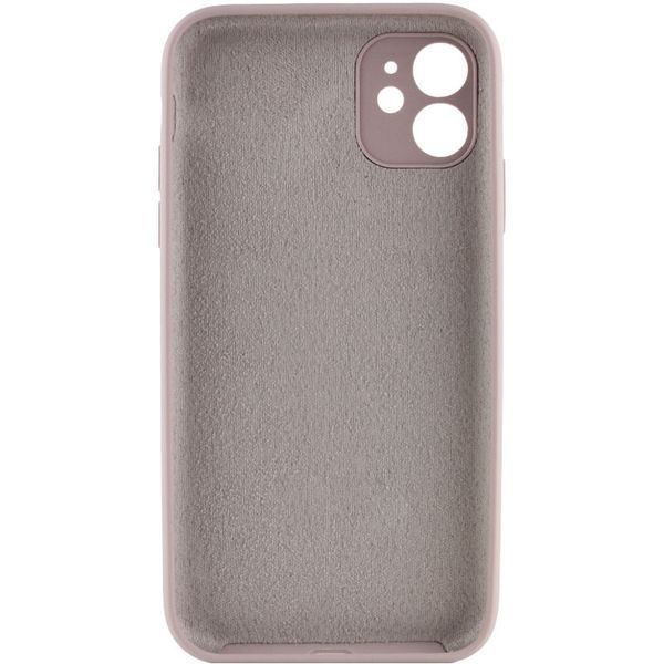 Чохол Silicone Case Full Camera Protective (AA) NO LOGO для Apple iPhone 12 (6.1") Сірий / Lavender 388843 фото