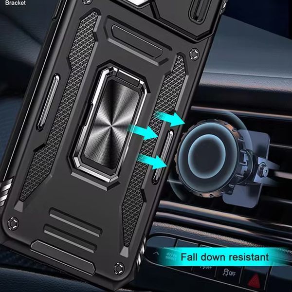 Ударостійкий чохол Camshield Army Ring для Apple iPhone 13 (6.1") Чорний / Black 315904 фото