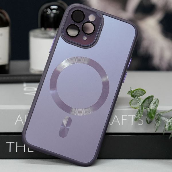 Чохол TPU+Glass Sapphire Midnight with MagSafe для Apple iPhone 13 Pro (6.1") Фіолетовий / Deep Purple 277000 фото