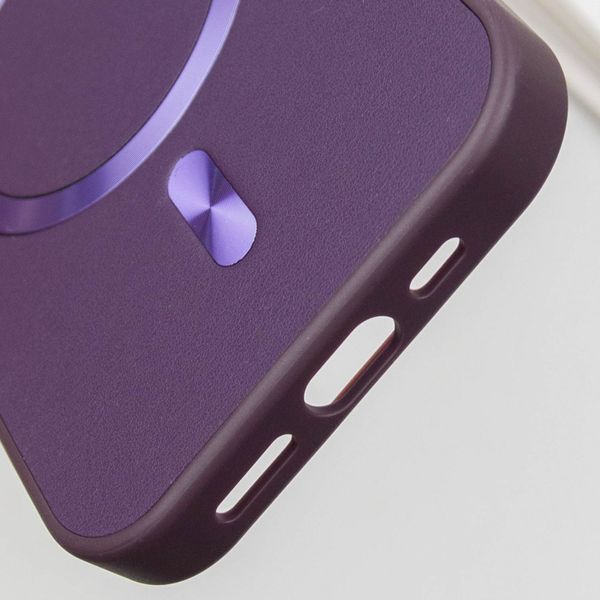 Шкіряний чохол SnapCase with MagSafe для Apple iPhone 14 Pro (6.1") Dark Purple 328994 фото