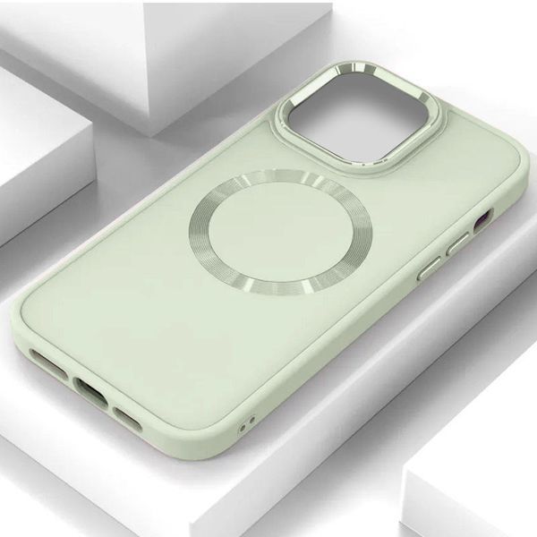 TPU чохол Bonbon Metal Style with MagSafe для Apple iPhone 16 Pro (6.3") Білий / White 322910 фото
