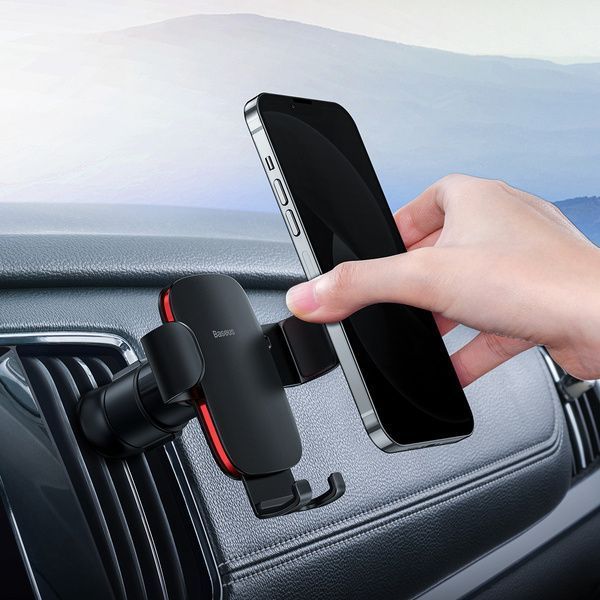 Автомобільний тримач Baseus Metal AgeⅡ Gravity Car Mount（Air Outlet Version）Black SUJS000001 268177 фото