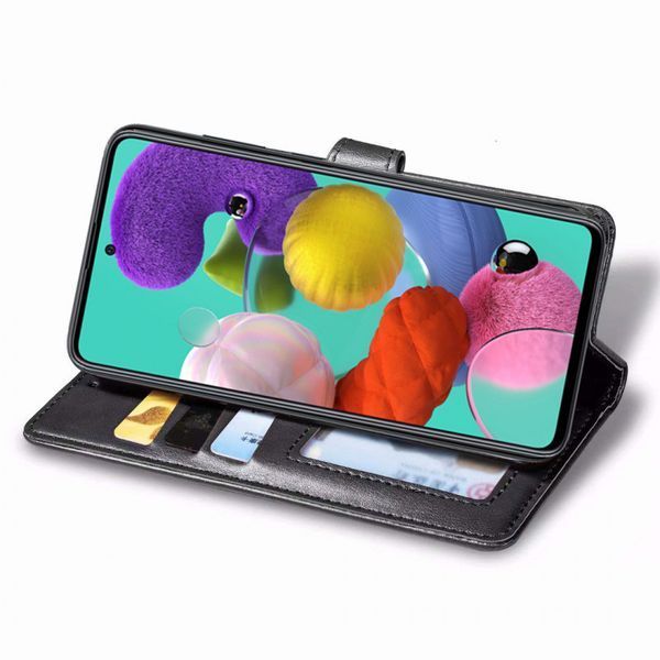 Шкіряний чохол книжка GETMAN Gallant (PU) для Samsung Galaxy A51 Чорний 285414 фото