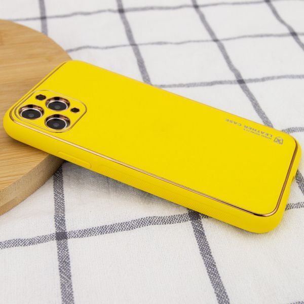 Шкіряний чохол Xshield для Apple iPhone 11 Pro (5.8") Жовтий / Yellow 200663 фото