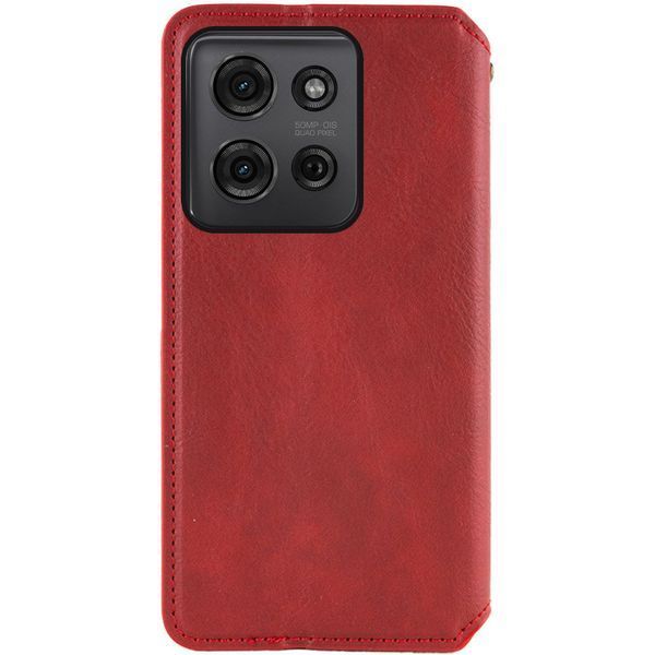 Шкіряний чохол-книжка GETMAN Cubic (PU) для ZTE Blade A55 4G Червоний 358700 фото