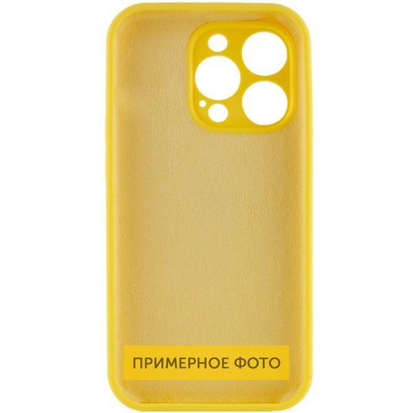 Чохол Silicone Case Full Camera Protective (AA) NO LOGO для Apple iPhone 16 (6.1") Жовтий / Yellow 382834 фото