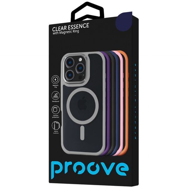 Чохол Proove Clear Essence Case with Magnetic Ring iPhone 15 pink sand (PCCEIP150028) 346081 фото