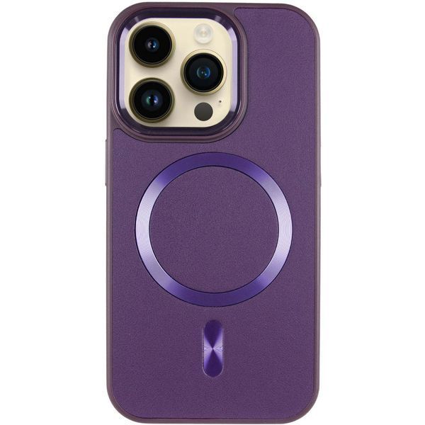 Шкіряний чохол SnapCase with MagSafe для Apple iPhone 14 Pro (6.1") Dark Purple 328994 фото