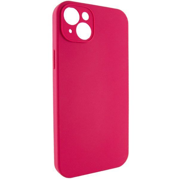 Чохол Silicone Case Full Camera Protective (AA) NO LOGO для Apple iPhone 15 Plus (6.7") Червоний / Rose Red 405848 фото