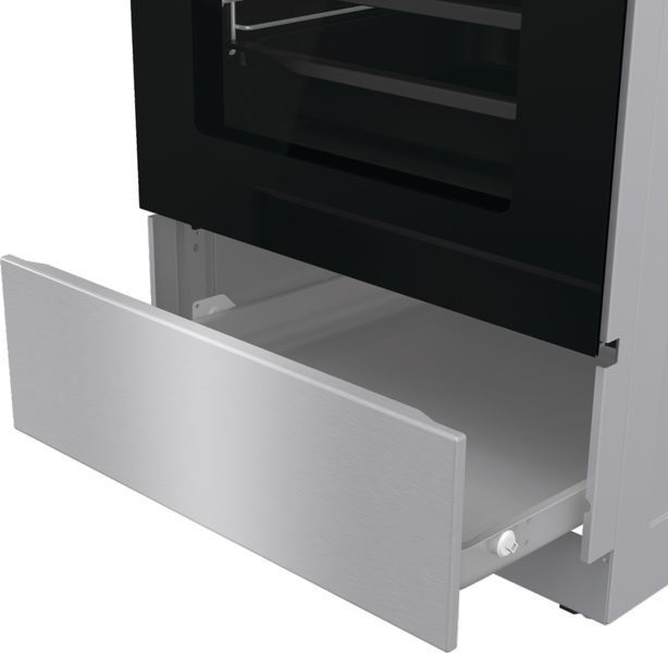 Плита Gorenje електрична склокерамічна, 70л, 50x60см, дисплей, програматор, нерж (GECS5C70XA) 374436 фото
