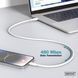 Кабель DIGITUS USB-A > USB-C заряджання/синхронізації, USB 2.0, 60W, силіконовий, 1м, білий (AK-300340-010-W) 367289 фото 6