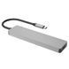 Type-C-Хаб Proove Iron Link 7 in 1 (2*Type-C + 2*USB3.0 + HDMI + SD/TF) (HBIL00222004) Silver 316284 фото 3