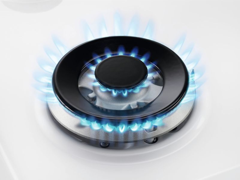 Варильна поверхня Electrolux газова на склі, 60см, чавун, білий (GME363NV) 383214 фото