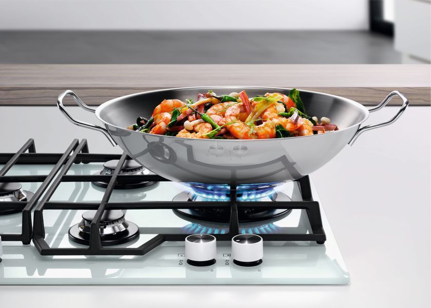 Варильна поверхня Electrolux газова на склі, 60см, чавун, білий (GME363NV) 383214 фото