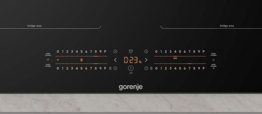 Варильна поверхня Gorenje індукційна, 60см, PowerBoost, TouchControl, Wi-Fi, збільшена площа приготування, чорний 393657 фото