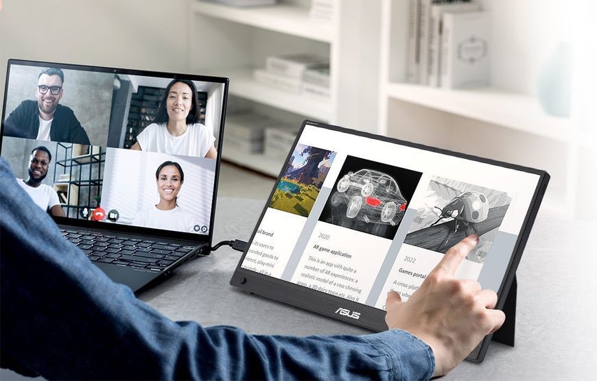 Монітор портативний Asus 15.6" ZenScreen MB16AHT mHDMI, 2xUSB-C, MM, IPS, Touch 362959 фото