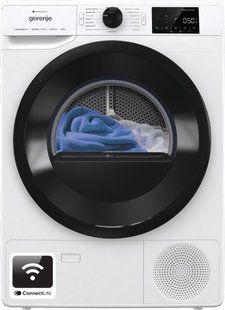 Сушильна машина Gorenje конденсаційна, 8кг, A+++, 60см, дисплей, Wi-Fi, білий (DPNE83GNLWIFI) 375862 фото