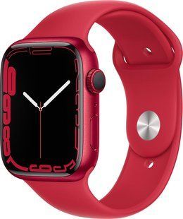 Смарт-годинник Apple Watch Series 7 GPS 45mm PRODUCT RED Aluminum Case With PRODUCT RED Sport Band (MKN93) 217680 фото