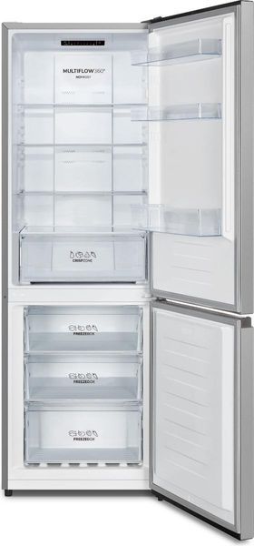 Холодильник з нижн. мороз. камерою Gorenje, 178,5x59,5x59см, 2 двері, 207(80)л, А++, NF+, Зона св-ті, Внутр. Диспл, Сріб (NRK6182PS4) 375346 фото