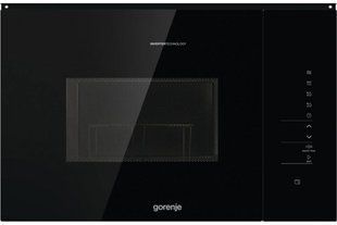 Мікрохвильова піч Gorenje вбудовувана, 25л, електр. управл., 900Вт, гриль, дисплей, інвертор, чорний (BMI251SG3BG) 373640 фото