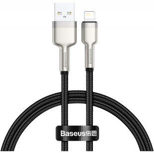 Кабель Baseus Cafule Metal Lightning 2.4A (0.25m) CALJK-01 Black 239120 фото