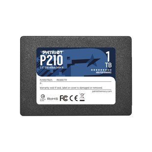 Твердотільний запам&rsquo;ятовувальний пристрій накопичувач (SSD) SATA2.5" 1TB P210 P210S1TB25 PATRIOT 292327 фото