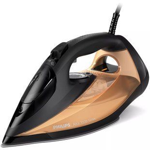 Праска Philips 7000 Series, 2800Вт, 300мл, паровий удар -250гр, постійна пара - 50гр, нерж. сталь, чорно-золотий (DST7040/80) 374061 фото