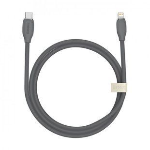 Кабель Baseus Jelly Liquid Silica Gel Fast Charging Data USB кабель Type-C to Lightning 20W 1.2m (CAGD020001) Black 255216 фото