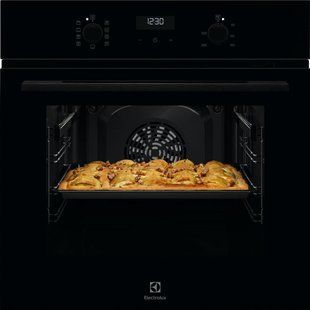 Духова шафа Electrolux електрична, 65л, А, пара, дисплей, конвекція, телескопічні напрямні, чорний (EOD5H70BZ) 366823 фото