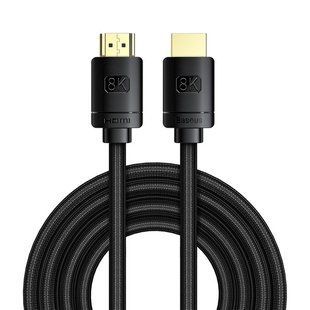 Кабель Baseus High Definition Series HDMI 8K To HDMI 8K Adapter Cable 3m (CAKGQ-L01) Black 398492 фото