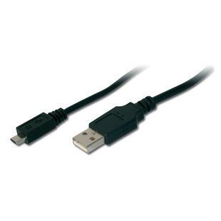 Кабель DIGITUS USB-A > micro USB заряджання/синхронізації, 1.8м, чорний (AK-300127-018-S) 367571 фото