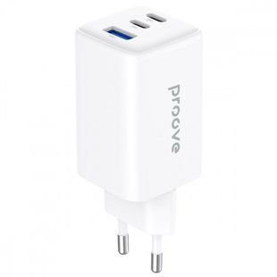 Зарядний Пристрій Proove Pocket GaN 65W (2Type-C + USB) (WCPG65121202) white 338693 фото