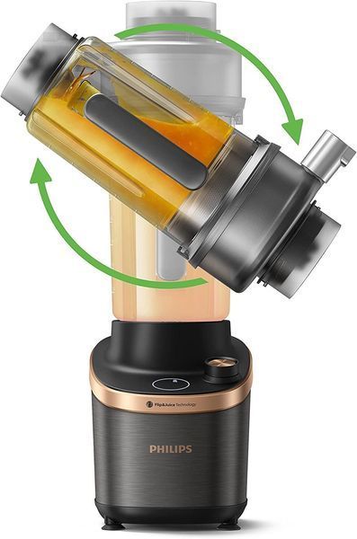 Блендер Philips стаціонарний Flip&Juice, 1500Вт, чаша-2000мл, мідно-чорний (HR3770/00) 370925 фото
