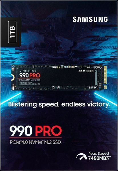 Накопичувач SSD Samsung M.2 1TB PCIe 4.0 990PRO (MZ-V9P1T0BW) 371215 фото