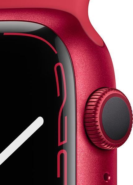 Смарт-годинник Apple Watch Series 7 GPS 45mm PRODUCT RED Aluminum Case With PRODUCT RED Sport Band (MKN93) 217680 фото