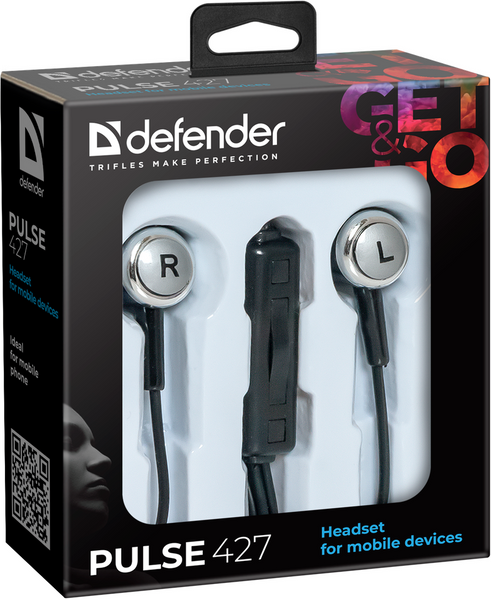гарнітура DEFENDER Pulse 427 Black/Silver 308160 фото