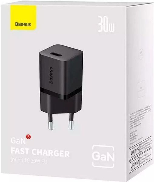 Зарядний Пристрій Baseus GaN5 Fast Charger 1C 30W CCGN070401 Black 272563 фото