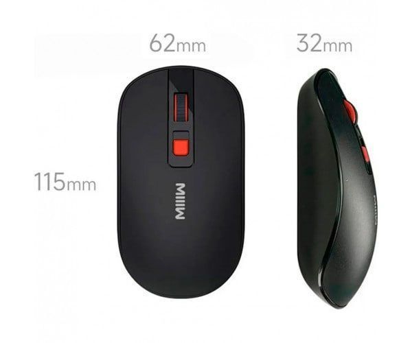Миша Xiaomi MiiiW Wireless Mute Mouse Lite PM21 (MW23M21) Black 354787 фото