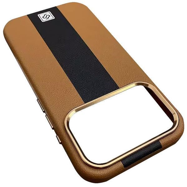 Шкіряний чохол Rally with MagSafe для Apple iPhone 17 Pro Max (6.9") Brown / Black 399323 фото