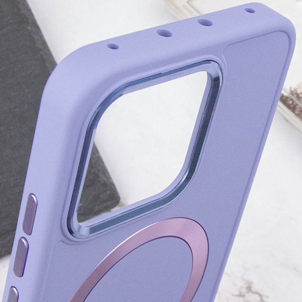 TPU чохол Bonbon Metal Style with MagSafe для Xiaomi 14 Pro Бузковий / Dasheen 283997 фото