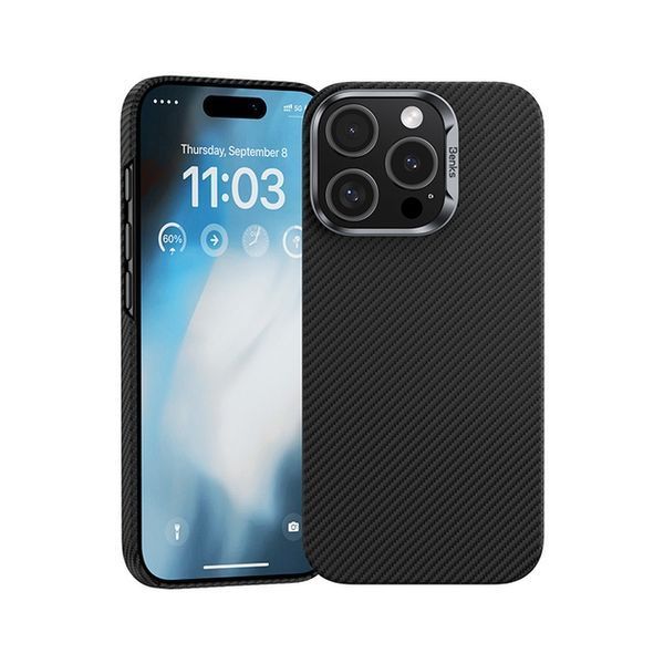 Чохол-накладка iPhone 16 Pro Benks Armor Air Kevlar Case (600D) (6948005904951) MagSafe Black 321521 фото